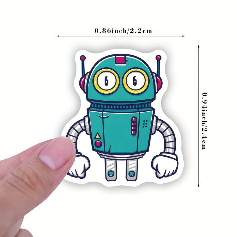 500pcs Cute Robot Stickers Roll Robot Sticker Vinyl Stickers For Teens  Adults Decals For Loptop Water Bottles Skateboard Phone